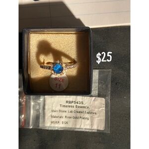 Timeless Essence Sapphire Ring in Rose Gold